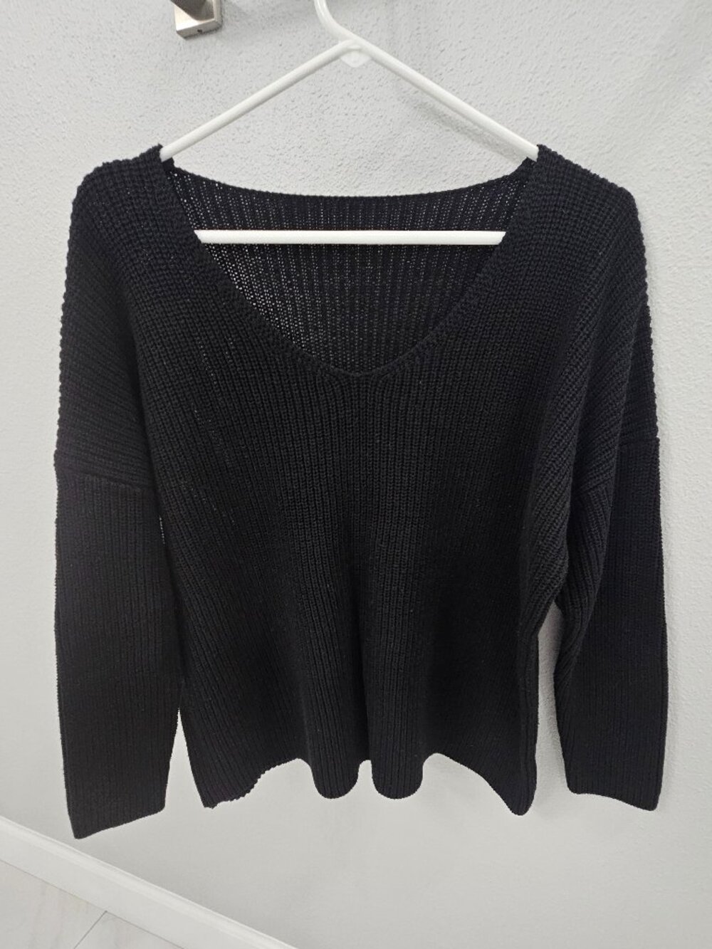 Black V-Neck Sweater